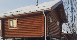 Баня из оцилиндрованного бревна под ключ в Чебаркуле - от 133146 рублей